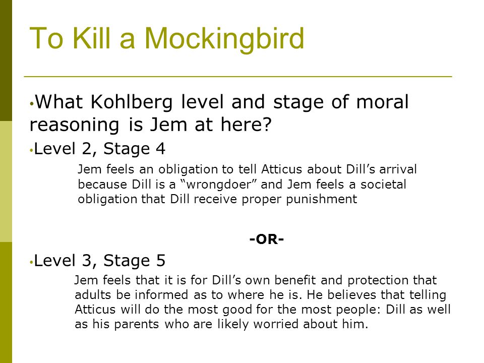 To kill a mockingbird moral education